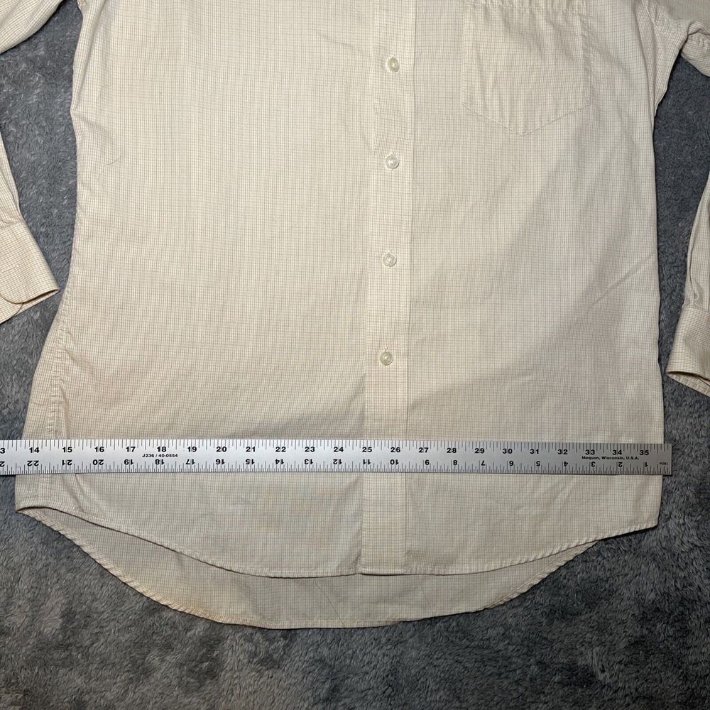 Barrington Mens Shirt Size 15.5 (32/33) Button Up Long Sleeve White Brown Shirt - Picture 4 of 16